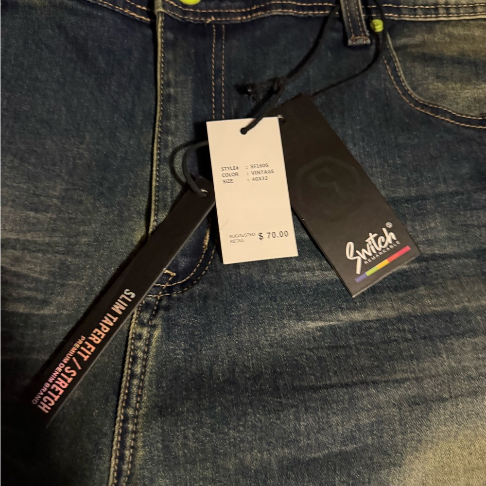 Slim Stretch Men's Jeans in Vintage Blue by